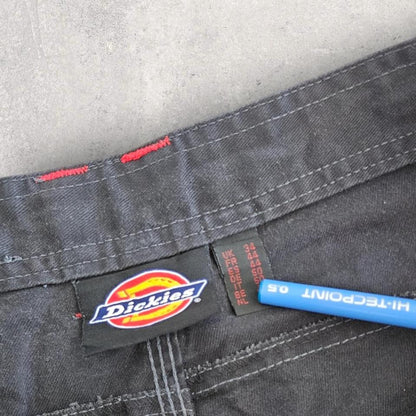 Dickies black cargo workwear shorts W34 vintage carpenter multi pocket 88x55