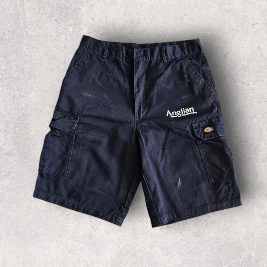 Dickies navy cargo shorty W34 vintage workwear streetwear 84x60