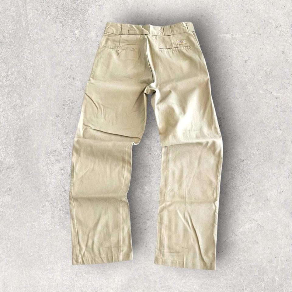 Dickies 874 Cream Pants - מכנסי דיקיס שמנת קלאסיים לגברים בגזרת Workwear