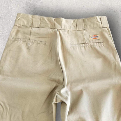 Dickies 874 Cream Pants - מכנסי דיקיס שמנת קלאסיים לגברים בגזרת Workwear
