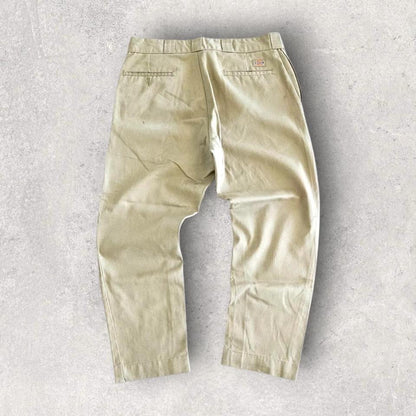 Dickies 874 Cream Pants - W34 – מכנסי דיקיס קלאסיים וינטג׳ בצבע קרים
