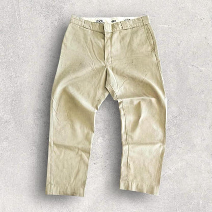 Dickies 874 Cream Pants - W34 – מכנסי דיקיס קלאסיים וינטג׳ בצבע קרים