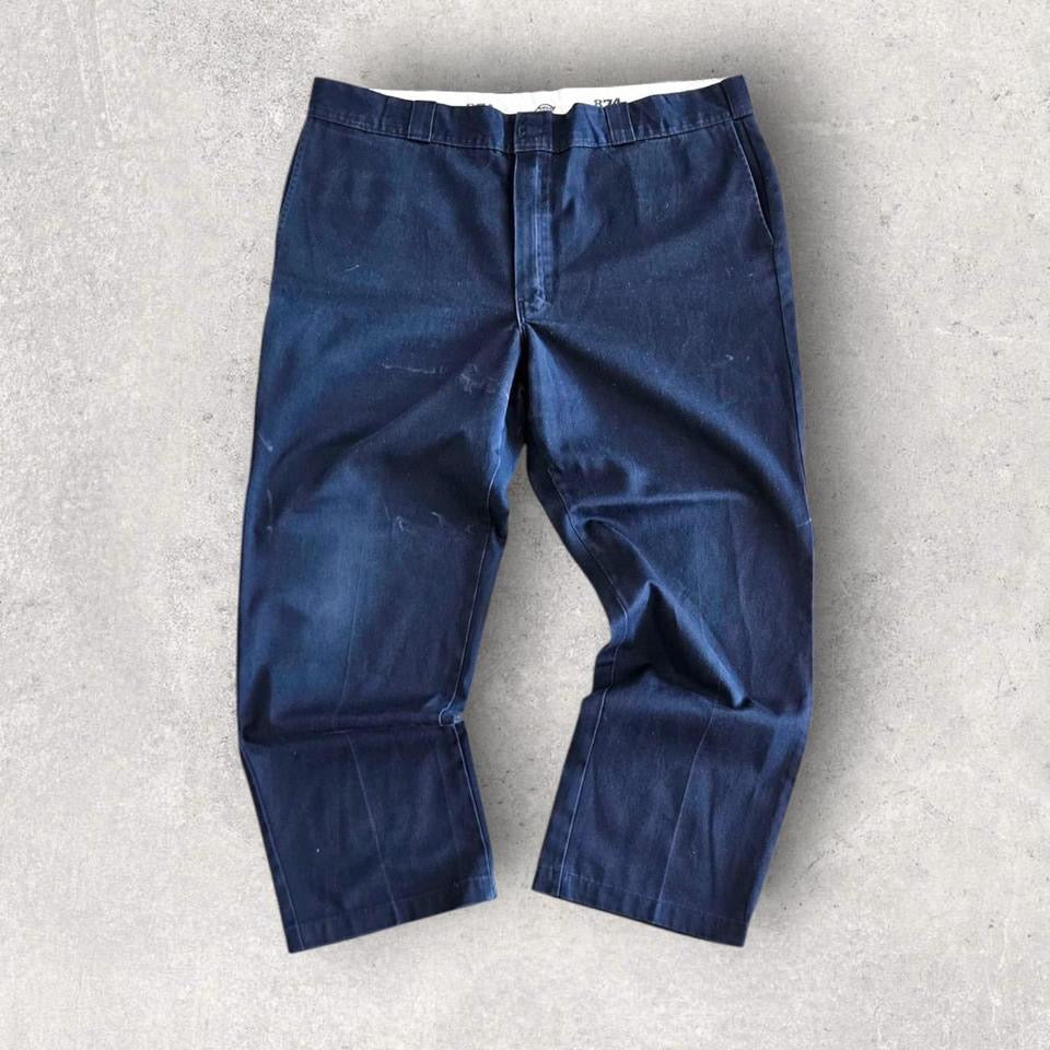 Dickies 874 Navy Pants - W42 L30 – מכנסי דיקיס כחולים קלאסיים לגברים