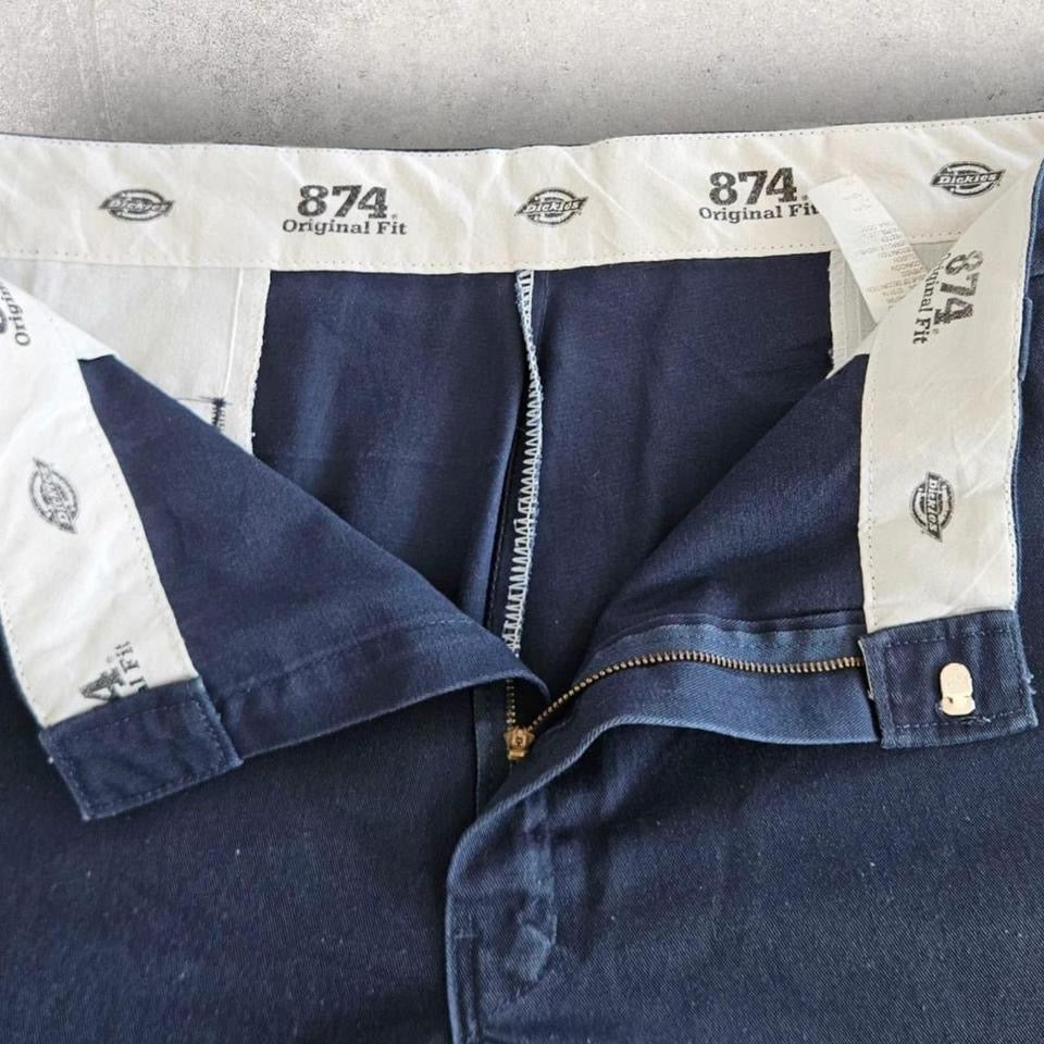 Dickies 874 Navy Pants - W42 L30 – מכנסי דיקיס כחולים קלאסיים לגברים