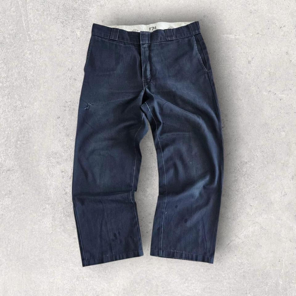 Dickies 874 Navy Pants - W34 L32 – מכנסי דיקיס כחולים וינטג' לגברים
