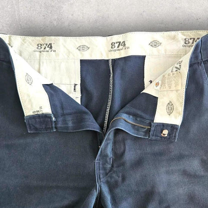 Dickies 874 Navy Pants - W34 L32 – מכנסי דיקיס כחולים וינטג' לגברים