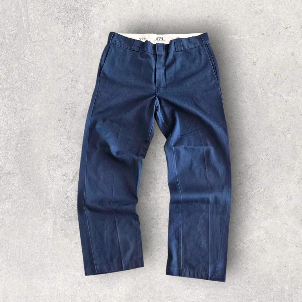 Dickies 874 Navy Pants - W34 L30 – מכנסי דיקיס כחולים וינטג' לגברים