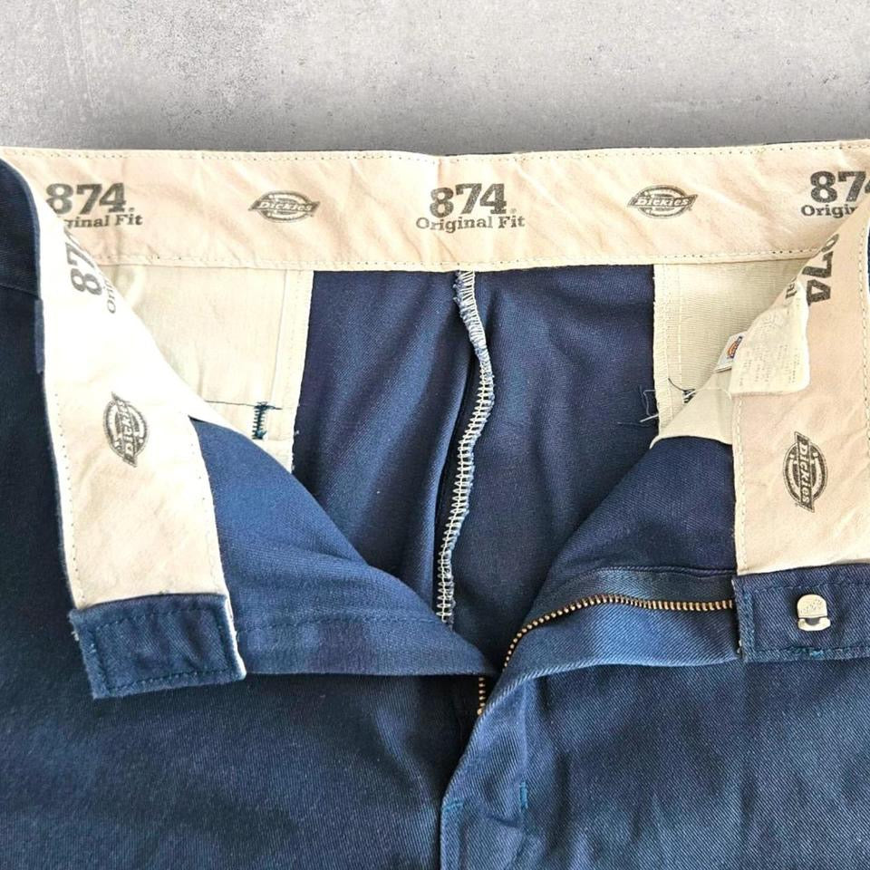 Dickies 874 Navy Pants - W34 L30 – מכנסי דיקיס כחולים וינטג' לגברים