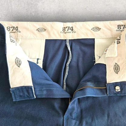 Dickies 874 Navy Pants - W34 L30 – מכנסי דיקיס כחולים וינטג' לגברים