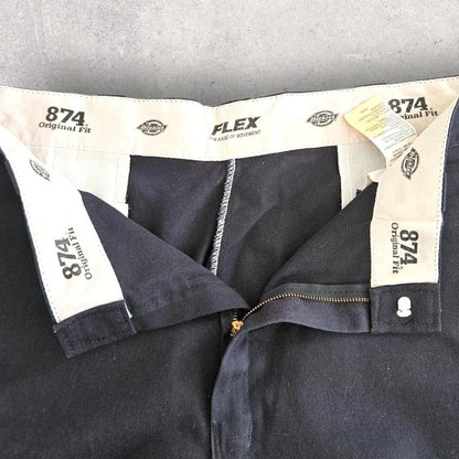 Dickies 874 Black Pants - W40 L32 – מכנסי דיקיס קלאסיים בצבע שחור וינטג'