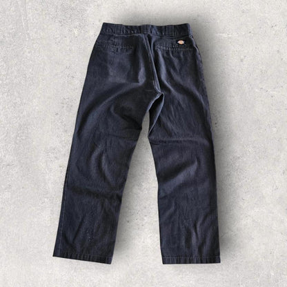 Dickies 874 black pants workwear straight fit vintage size 32x39