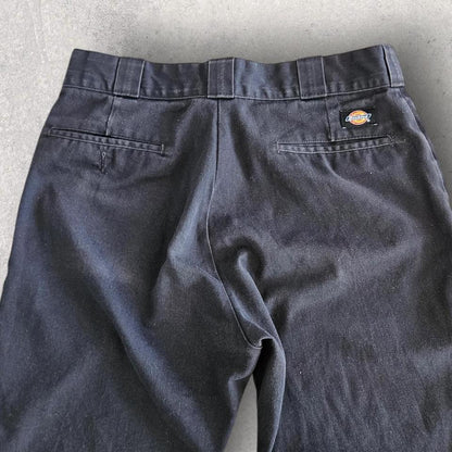 Dickies 874 black pants workwear straight fit vintage size 32x39