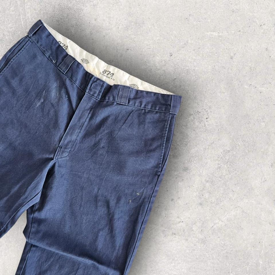Dickies 874 navy trousers blue workwear vintage size 36x39