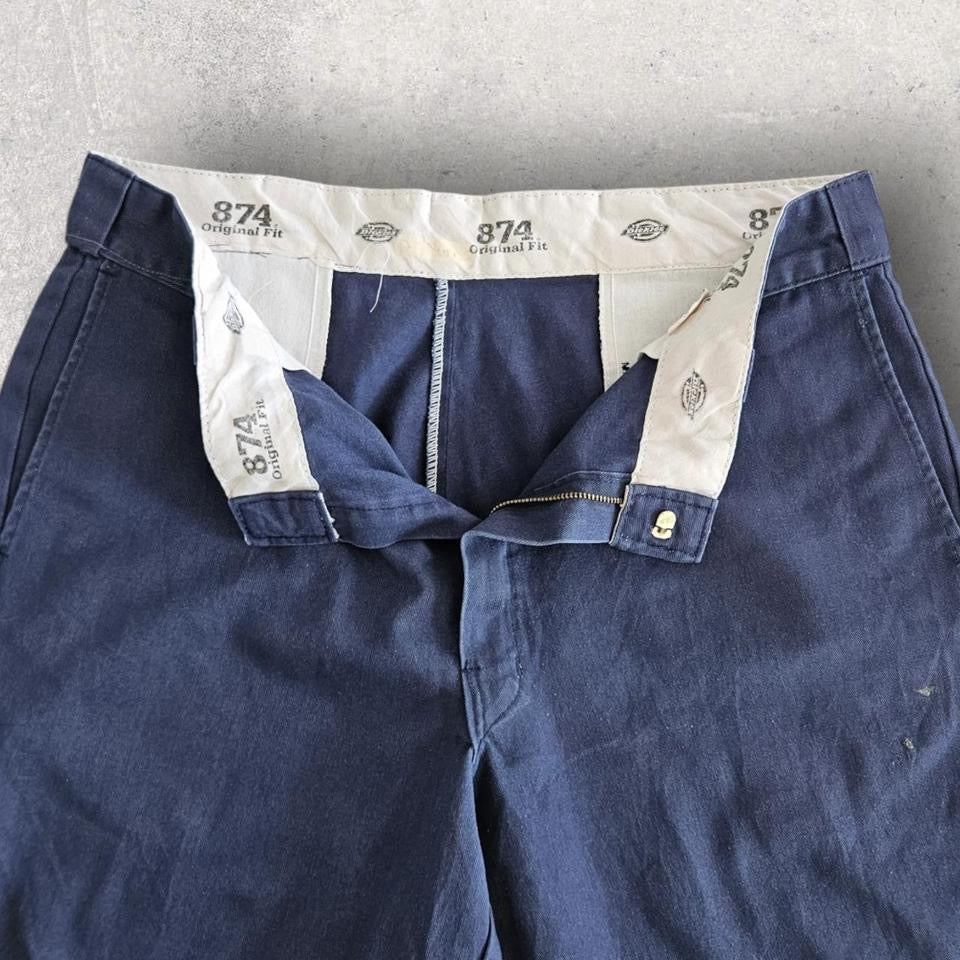 Dickies 874 navy trousers blue workwear vintage size 36x39