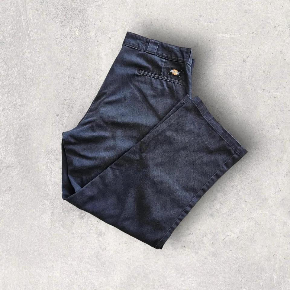 Dickies 874 black chino trousers vintage workwear minimalist size 38x40
