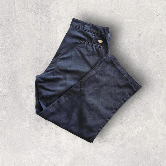 Dickies 874 black chino trousers vintage workwear minimalist size 38x40