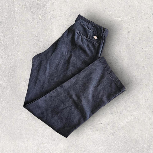 Dickies 874 black trousers vintage workwear straight leg size 33x44