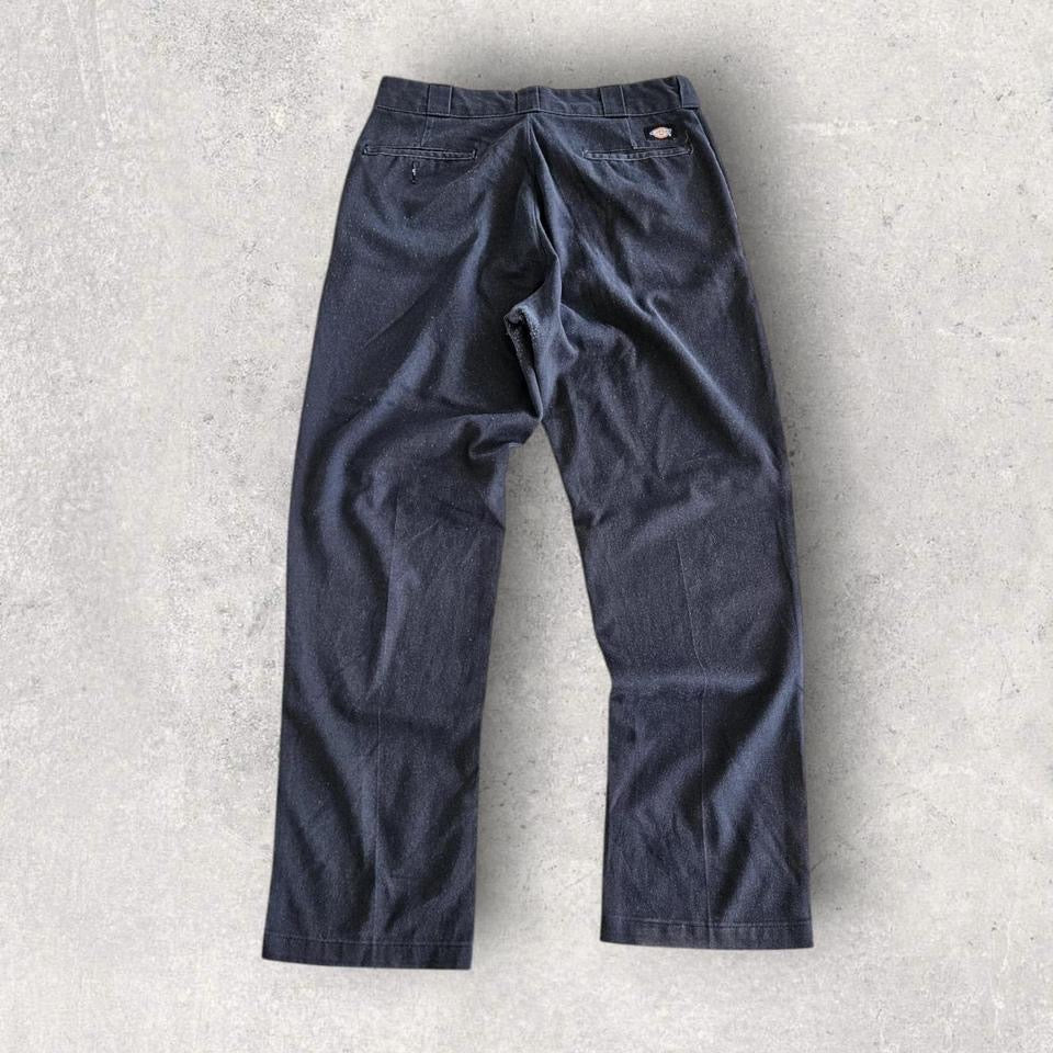 Dickies 874 black trousers vintage workwear straight leg size 33x44