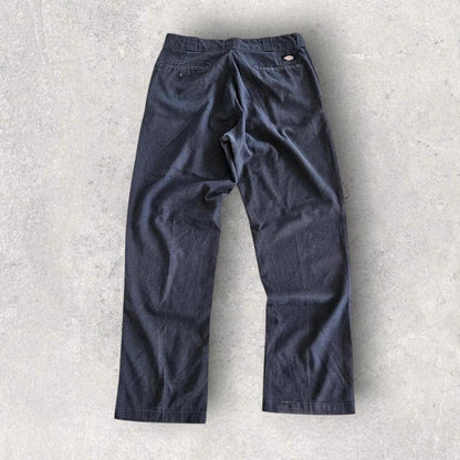Dickies 874 black trousers vintage workwear straight leg size 33x44
