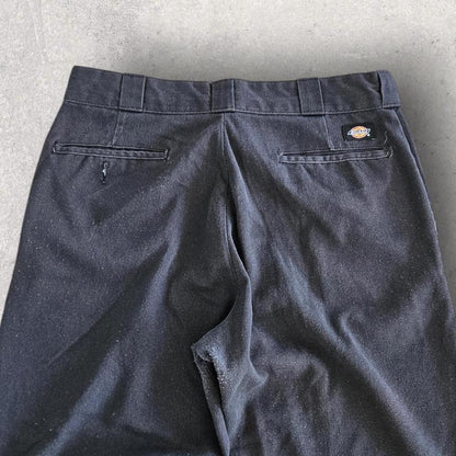 Dickies 874 black trousers vintage workwear straight leg size 33x44