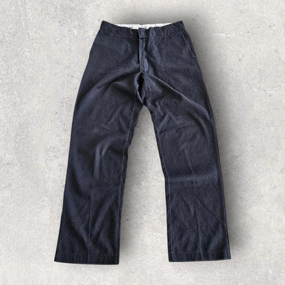 Dickies 874 black trousers vintage workwear straight leg size 33x44