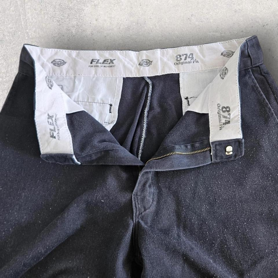 Dickies 874 black trousers vintage workwear straight leg size 33x44