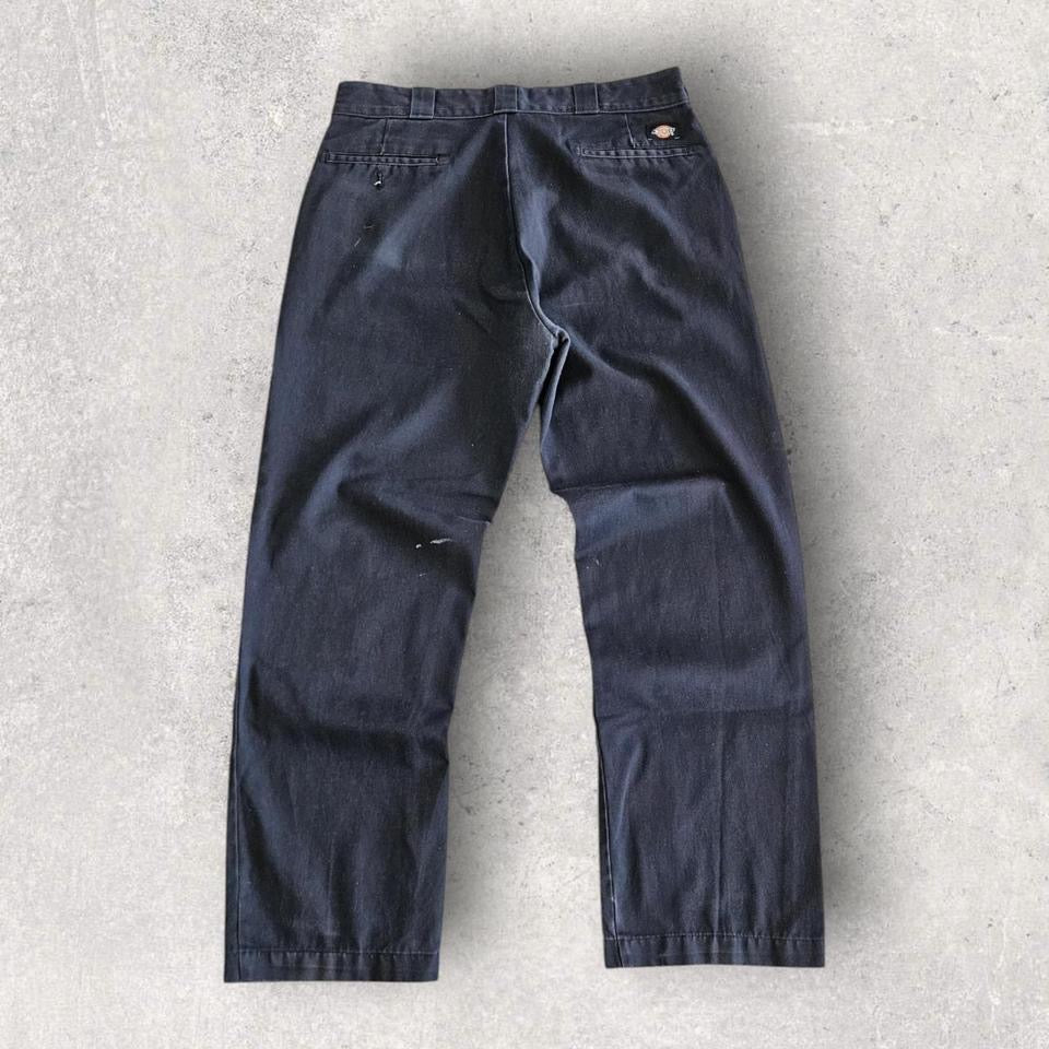 Dickies 874 black pants vintage workwear straight leg size 36x42
