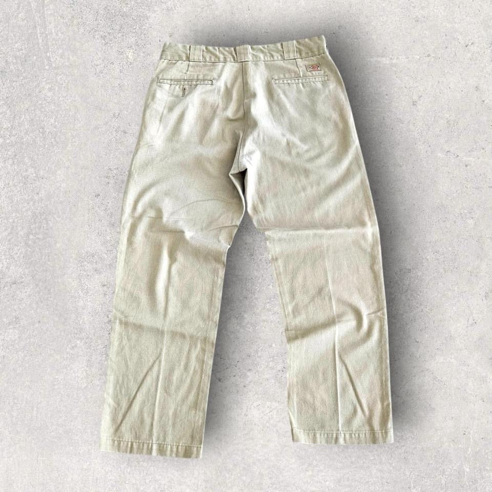 Dickies 874 cream pants workwear vintage straight fit size 31x32