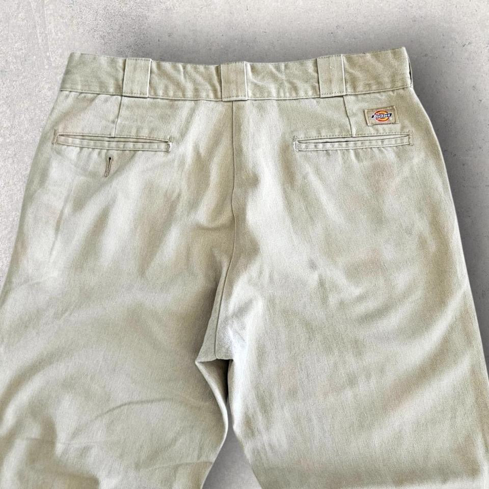 Dickies 874 cream pants workwear vintage straight fit size 31x32