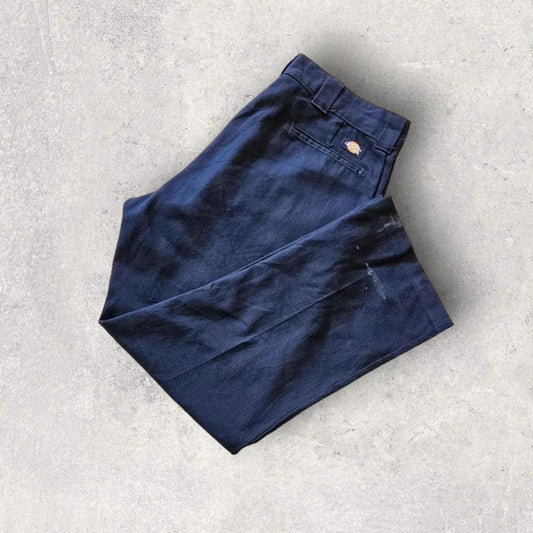 Dickies 874 Navy Flex Pants מכנס כחול כהה בגזרת 38x30 מבד גמיש – בגדי יד שנייה איכותיים