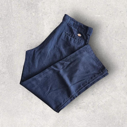 Dickies 874 Navy Flex Pants 38x32 – vintage navy work pants with light front scratches