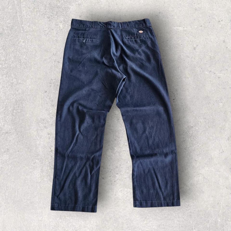 Dickies 874 Navy Flex Pants 38x32 – vintage navy work pants with light front scratches