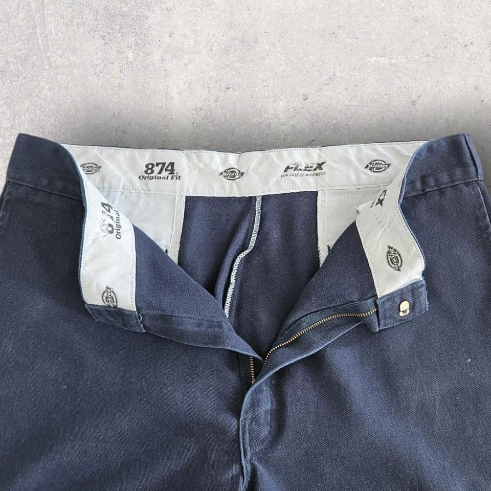 Dickies 874 Navy Flex Pants 38x32 – vintage navy work pants with light front scratches