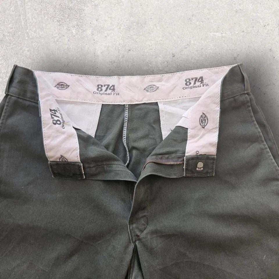 Dickies 874 Green Trousers – vintage green workwear