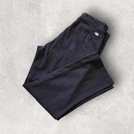 Dickies 874 Flex Black Pants 36x32 – black flexible work pants with paint stains