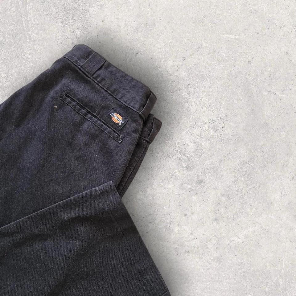 Dickies 874 Flex Black Pants 36x32 – black flexible work pants with paint stains