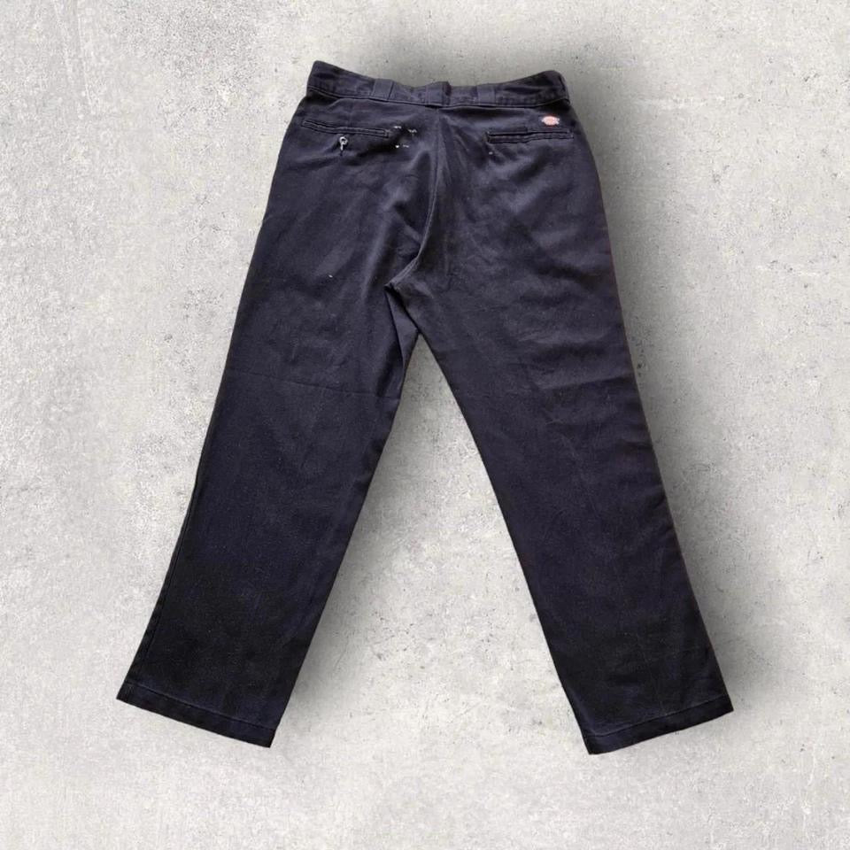 Dickies 874 Flex Black Pants 36x32 – black flexible work pants with paint stains