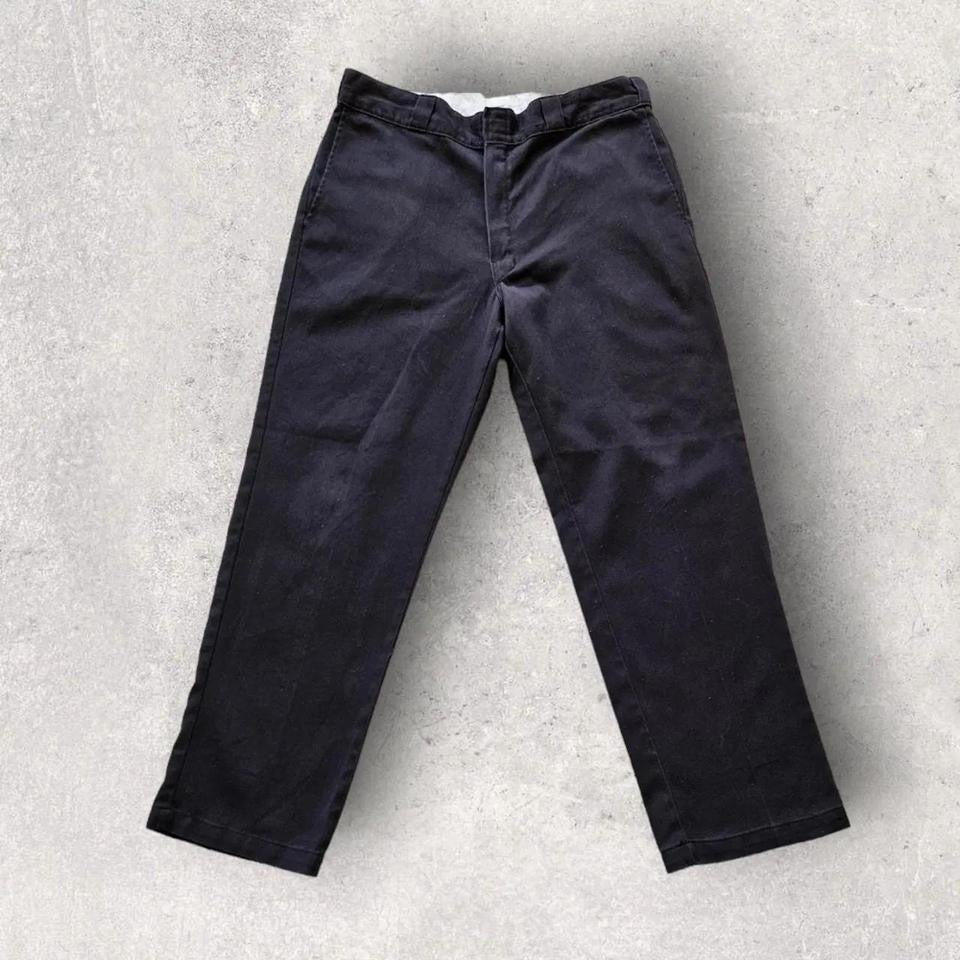 Dickies 874 Flex Black Pants 36x32 – black flexible work pants with paint stains