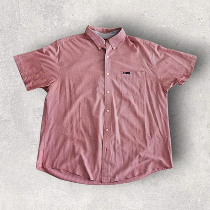 Chaps Red Squares Polo Shirt XXL – Classic Vintage Red Pattern