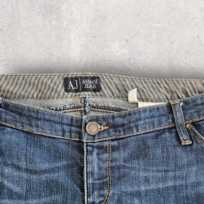 Armani Navy Jeans for Men W30 with Zippered Heels – Slim Fit
