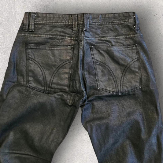 Dolce&Gabbana Black Leather Pants – Slim Fit, Premium Italian Leather