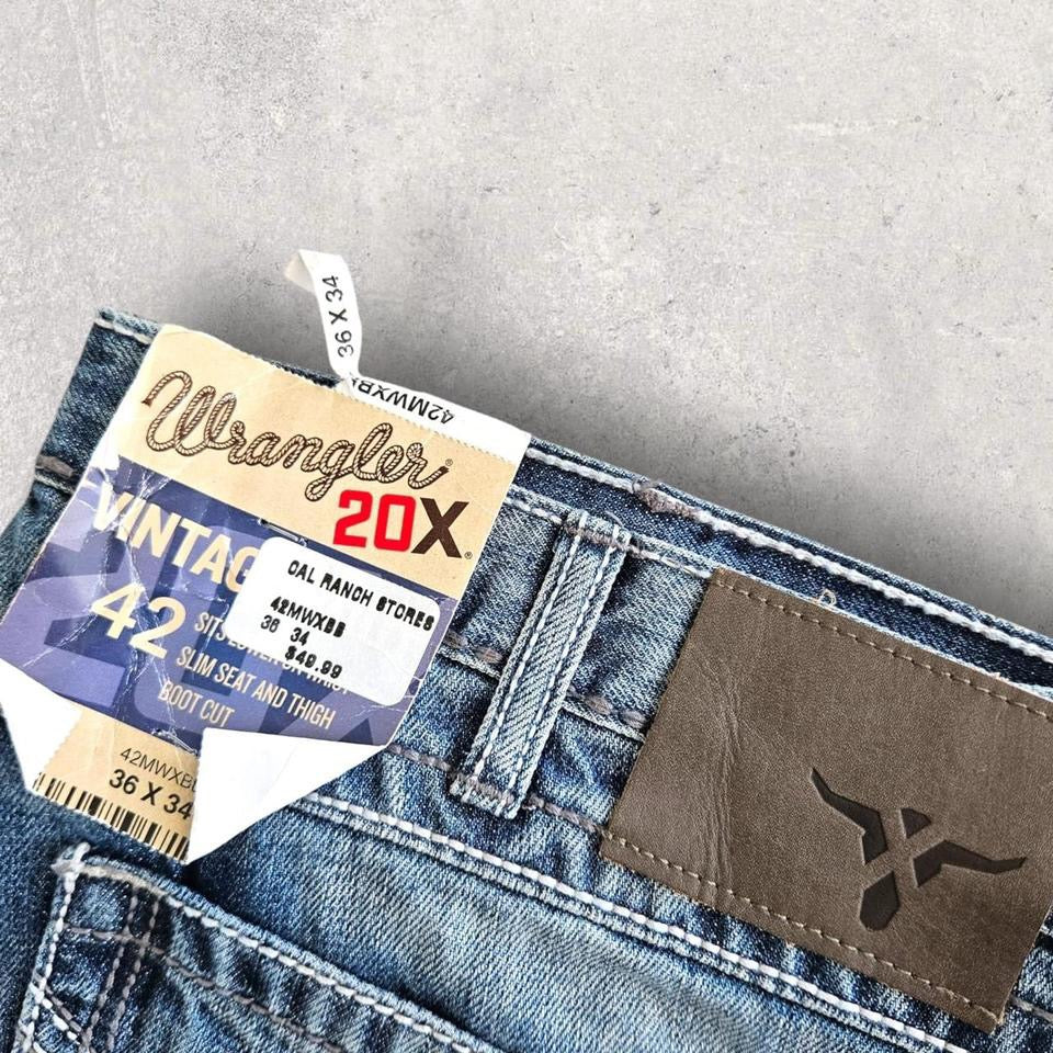 Wrangler Navy Jeans 36x34 – Classic Straight-Leg Fit, Brand New