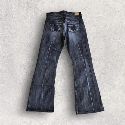 Vintage Tommy Woman’s Black Jeans 29x33 – 90s Style Sunfaded Denim