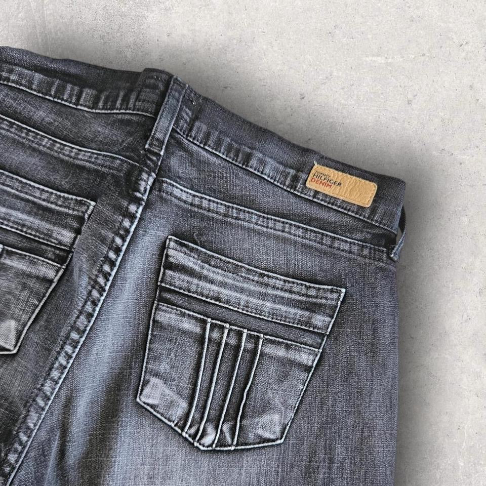 Vintage Tommy Woman’s Black Jeans 29x33 – 90s Style Sunfaded Denim