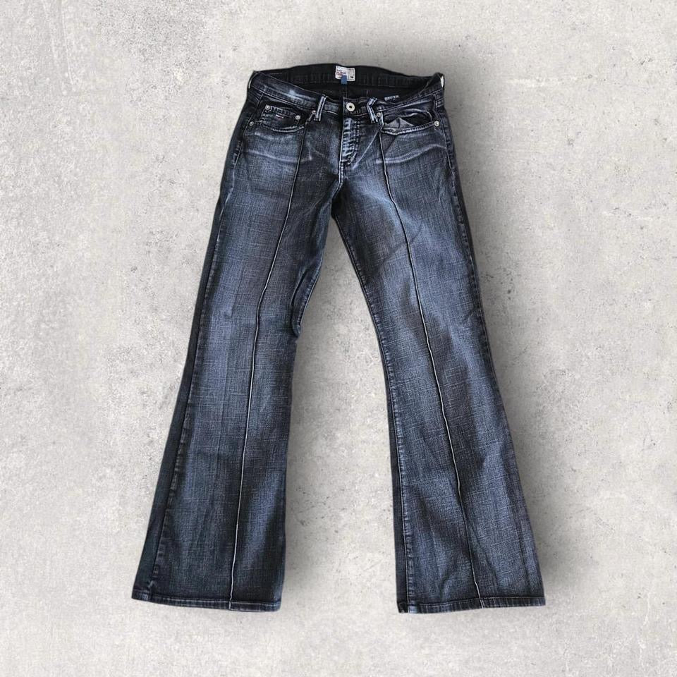 Vintage Tommy Woman’s Black Jeans 29x33 – 90s Style Sunfaded Denim