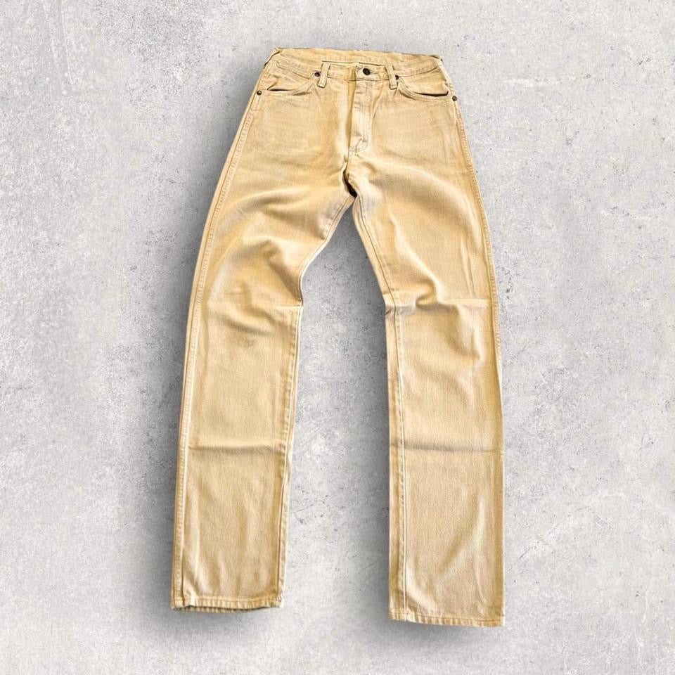 Wrangler Cream Strach Jeans – 30x38 Vintage Cream Denim Pants