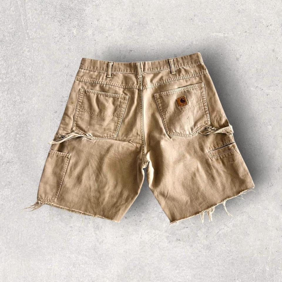 Carhartt Cream Carpenters Shorts – W35 Vintage Workwear Shorts