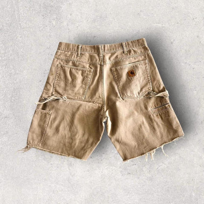 Carhartt Cream Carpenters Shorts – W35 Vintage Workwear Shorts