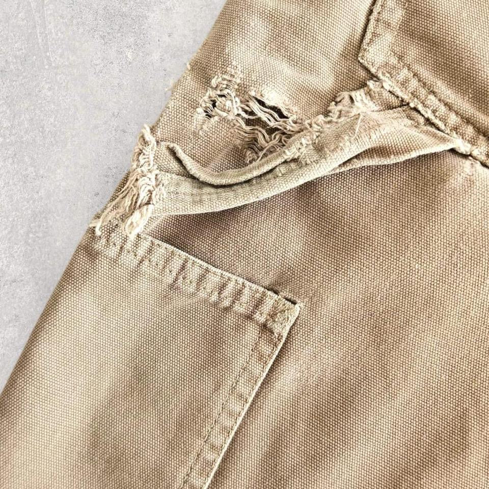 Carhartt Cream Carpenters Shorts – W35 Vintage Workwear Shorts