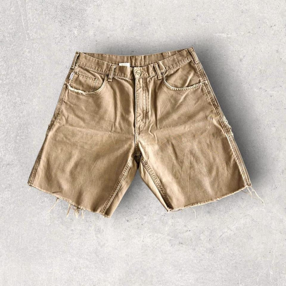 Carhartt Cream Carpenters Shorts – W35 Vintage Workwear Shorts